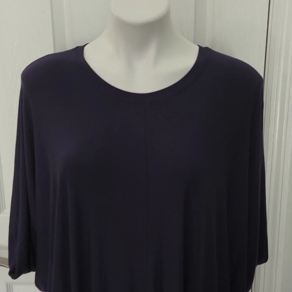 BCBGMAXAZRIA Navy Draped Dress - Picture 3 of 13